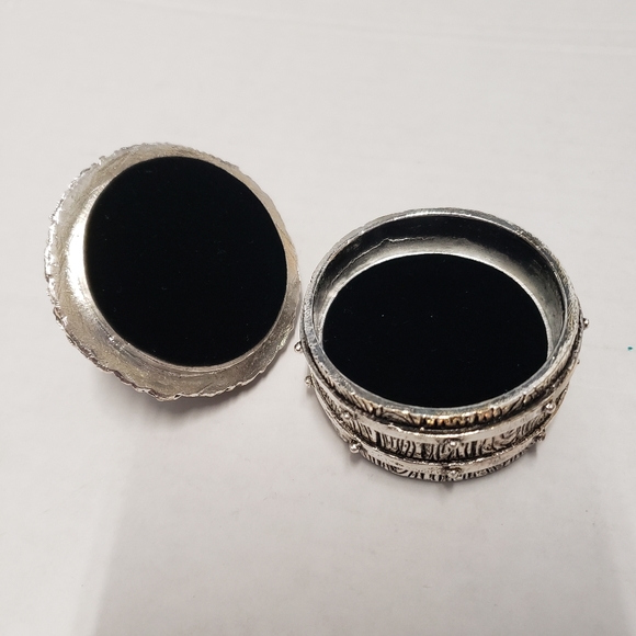 Vintage Silver Tone Sheep Mary Had A Lamb Ornate Jewelry Music Box Trinket New - Picture 6 of 8